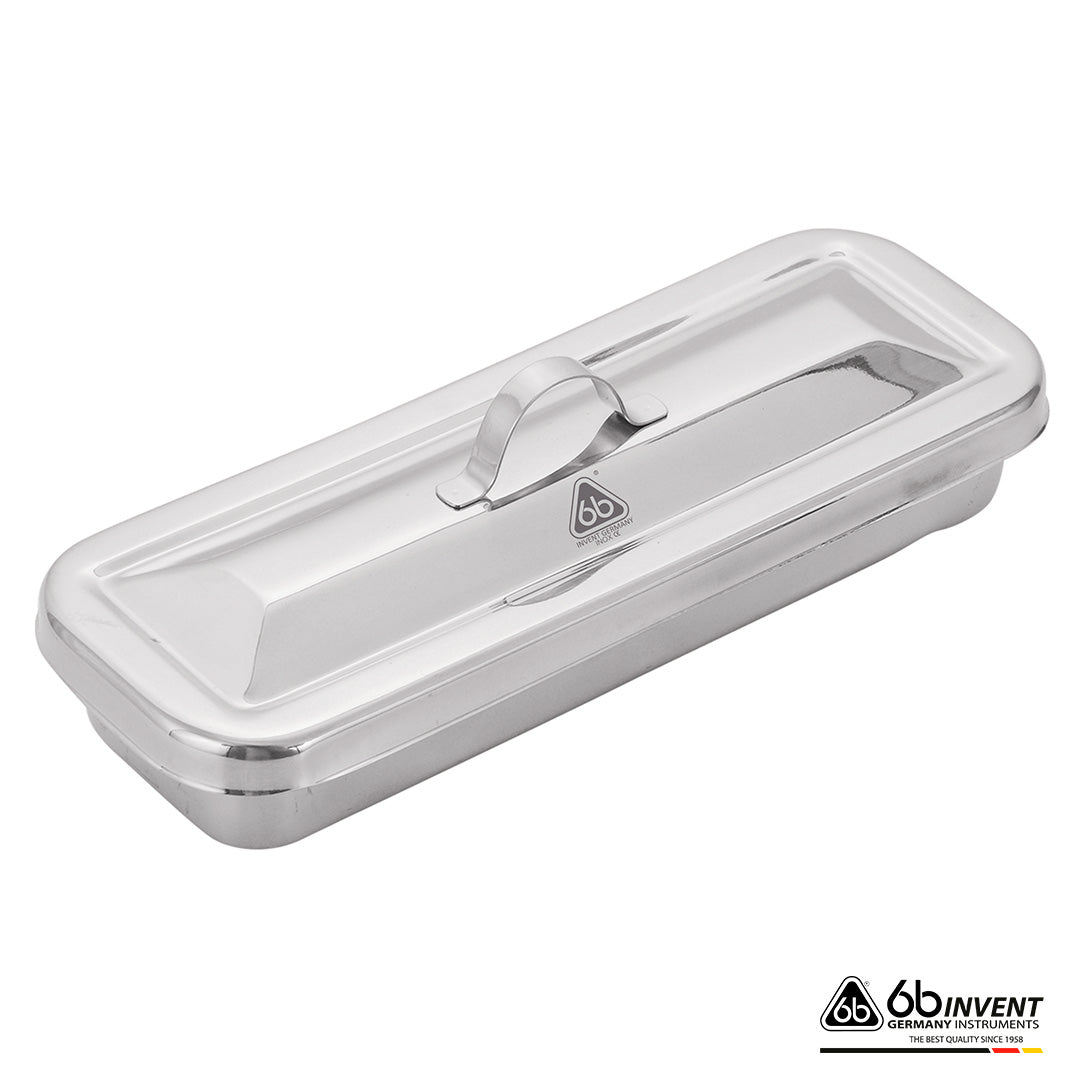 STAINLESS STEEL BOX WITH LID (20 × 7 × 4 CM)