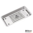 TOOL TRAY – STAINLESS STEEL GROOVED (20 × 10 × 2 CM)