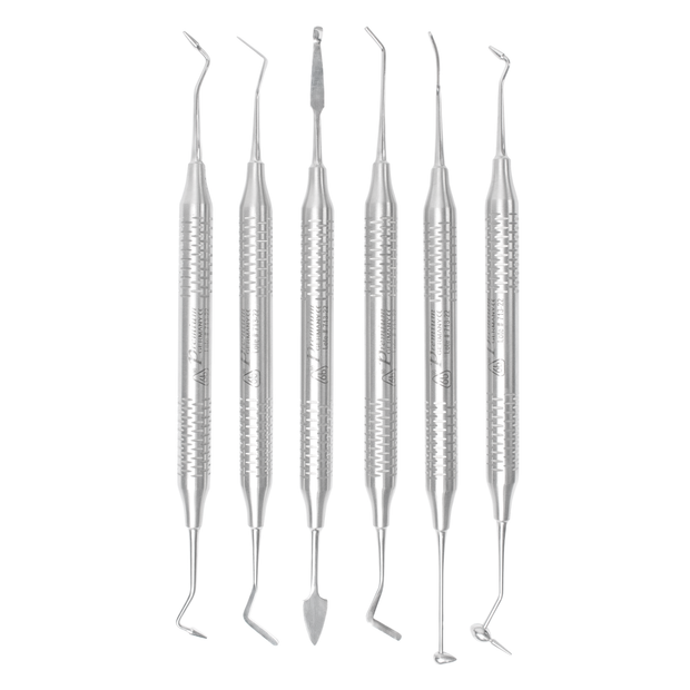 6-Piece Resin Modeling Spatula Kit | Double-Ended Composite & Wax Carving Set