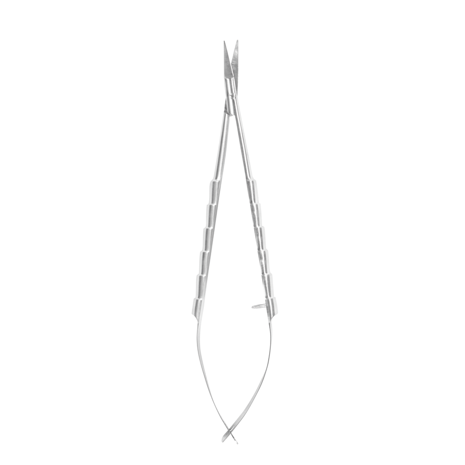 Castroviejo Scissors (Curved, 15 cm) by 6binventgermany – Spring-Loaded Microsurgical Scissors for Delicate Tissue & Suture Cutting