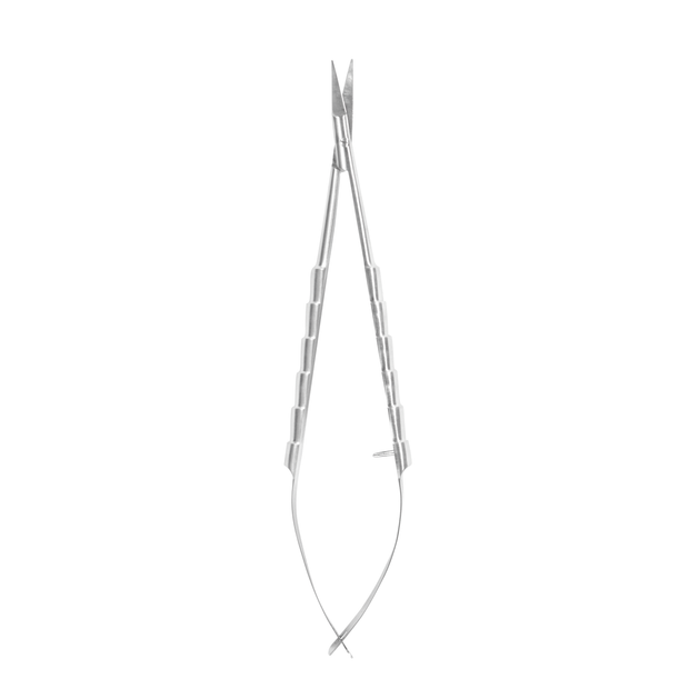 Castroviejo Scissors (Curved, 15 cm) by 6binventgermany – Spring-Loaded Microsurgical Scissors for Delicate Tissue & Suture Cutting