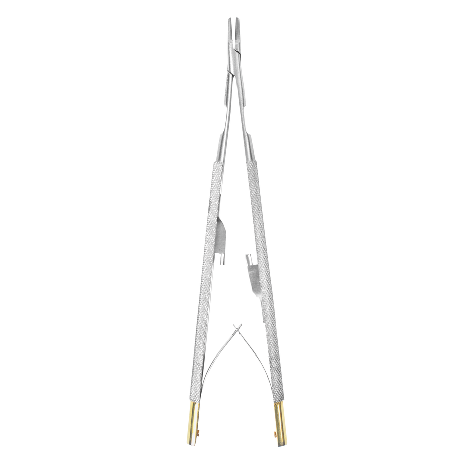 Mayo-Castroviejo Needle Holder with C/T Inserts (18cm) by 6binventgermany – Precision Suturing Forceps with Non-Slip Grip
