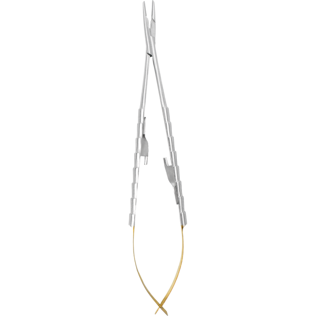 Mayo-Castroviejo Needle Holder with C/T & Corrugated Tips (18cm) by 6binventgermany – Heavy-Duty Suturing Forceps