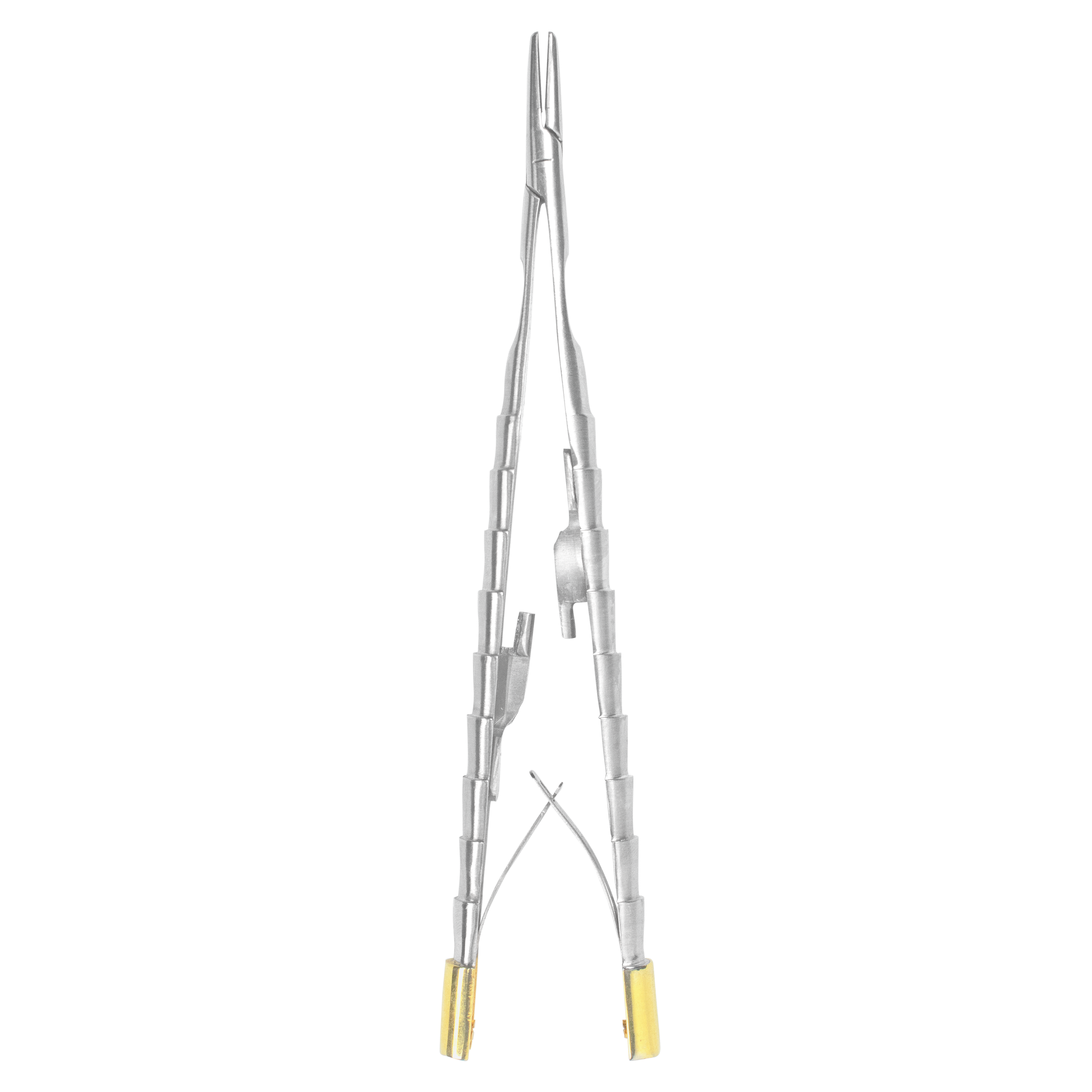 Mayo-Castroviejo Needle Holder with C/T (14cm) by 6binventgermany – Short, Straight Suturing Forceps for Delicate Sites