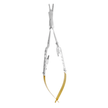 Flat Handle Needle Holder with Integrated Cutter by 6binventgermany – 2-in-1 Suturing & Suture Cutting Forceps
